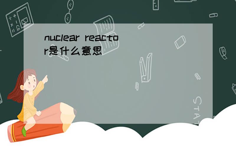 nuclear reactor是什么意思
