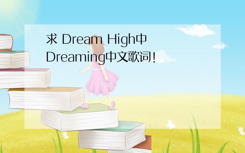 求 Dream High中 Dreaming中文歌词!